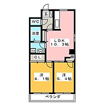 小寿星  ｜ 愛知県清須市西田中蓮池（賃貸マンション2LDK・2階・49.40㎡） その2