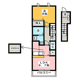 ソレイユ 1LDKの間取図画像