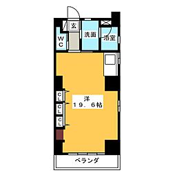 ボン・ヴィヴァン新清洲 ワンルームの間取図画像