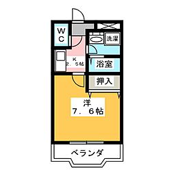 パルハセトン清洲 1Kの間取図画像