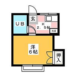 アイリス鈴木 1Kの間取図画像