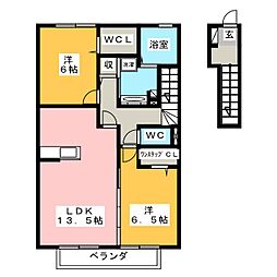 AzI 2LDKの間取図画像