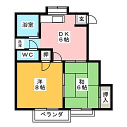 パルフェ 2DKの間取図画像