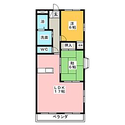 マノワールリライアンス 2LDKの間取図画像