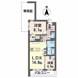 シャーメゾン国府宮駅前 2LDKの間取図画像