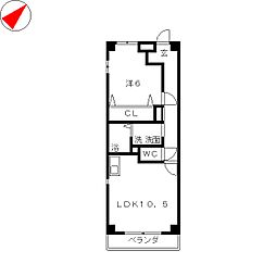 エテルノSS 1LDKの間取図画像