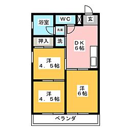 P.M小池 3DKの間取図画像