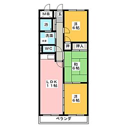 ハウスオブD2 3LDKの間取図画像