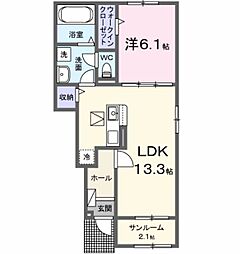 メゾンZ 888 1LDKの間取図画像