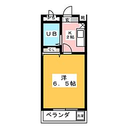 メゾンド・ハイム 1Kの間取図画像