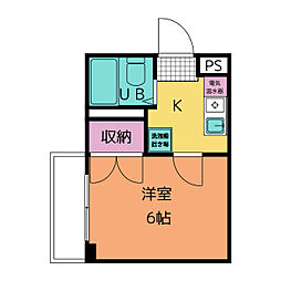 第3服部ビル 1Kの間取図画像