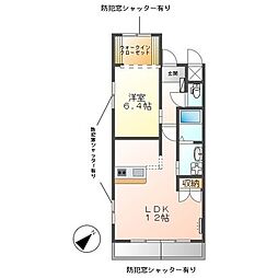 ネオコスモ 1LDKの間取図画像
