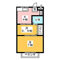 ニューシティフジ 2Kの間取図画像
