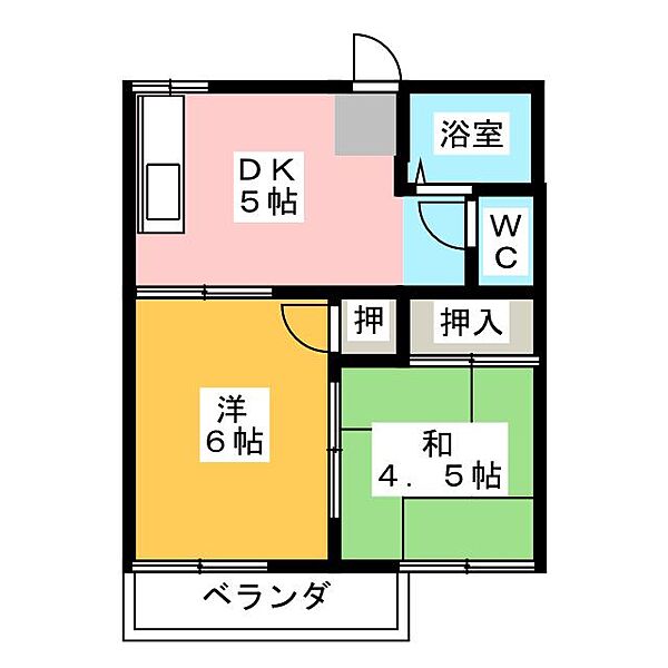 ハイツ三清 ｜愛知県小牧市大字三ツ渕(賃貸アパート2DK・2階・34.00㎡)の写真 その2