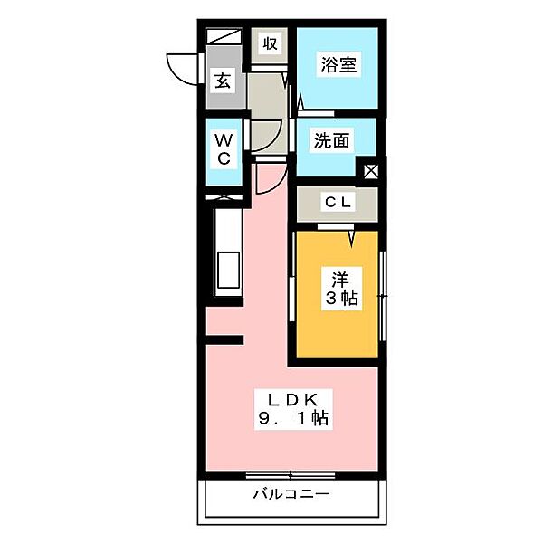 アンビシャス白山 ｜愛知県小牧市大字舟津(賃貸アパート1LDK・1階・33.67㎡)の写真 その2