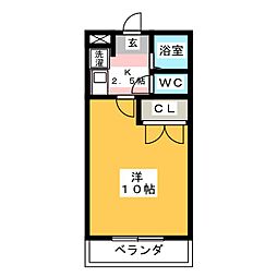 フォルトゥーナ小牧 1Kの間取図画像
