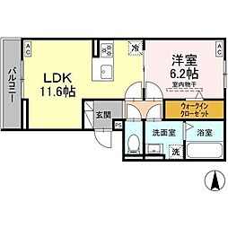 セレニテ 1LDKの間取図画像