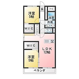 アウタモウト鑛 2LDKの間取図画像