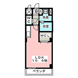 プレミアムキャッスル豊山 ワンルームの間取図画像