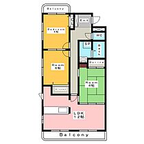 シャルームＳ．ＯＫＡＤＡ  ｜ 愛知県知立市弘法町弘法下（賃貸マンション3LDK・3階・76.49㎡） その2