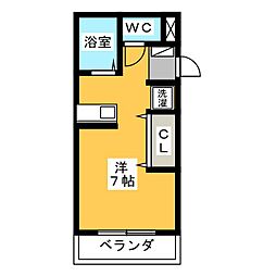 メゾン・ド・プロヴァンス ワンルームの間取図画像