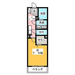 ドリーミオ南陽 1Kの間取図画像