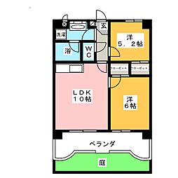キャロットタウン 2LDKの間取図画像