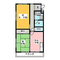 クレセントハイツ  ｜ 愛知県東海市名和町南三ケ月（賃貸マンション2DK・3階・48.60㎡） その2