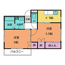 ベルハイツM  ｜ 愛知県大府市一屋町１丁目（賃貸アパート2K・1階・37.30㎡） その2