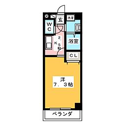 ステーションビル・舞 1Kの間取図画像