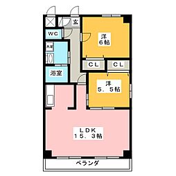 SunHill's石塚 2LDKの間取図画像