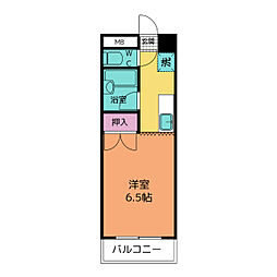 セゾン大府 1Kの間取図画像