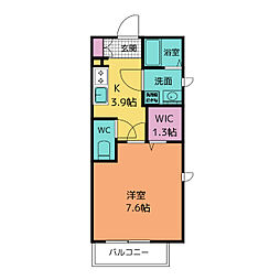リヴァプールキタ 1Kの間取図画像