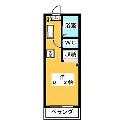 カレッジミツヤ ワンルームの間取図画像
