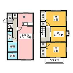 デュープレックス冨田 3LDKの間取図画像