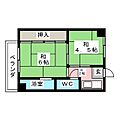 ビレッジハウス向山6号棟3階3.8万円