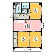 アメニティ朝倉  ｜ 愛知県知多市朝倉町（賃貸マンション3LDK・3階・61.74㎡） その2