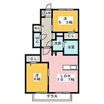 GATE SQUARE  ｜ 愛知県知多市新知西町（賃貸アパート2LDK・1階・53.20㎡） その2