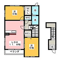 グランヒルＢ  ｜ 愛知県知多市新知（賃貸アパート2LDK・2階・58.80㎡） その2