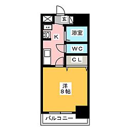 テルミオ常滑 1Kの間取図画像