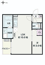 Jack ShinkaiIV 1LDKの間取図画像