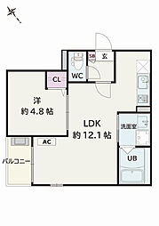 Jack yawata IV 1LDKの間取図画像