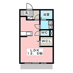 リビングタウン小倉町 ワンルームの間取図画像