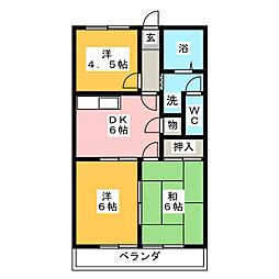 コート山本 3DKの間取図画像