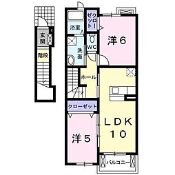 SanBeato 2LDKの間取図画像