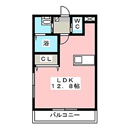 アプリーコ寺本 ワンルームの間取図画像