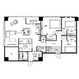 ピュアレジデンス 3SLDKの間取図画像