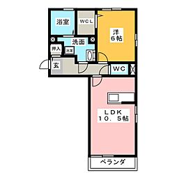 エテルノ 1LDKの間取図画像