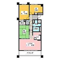 プラウド岩倉  ｜ 愛知県岩倉市下本町下市場（賃貸マンション3LDK・6階・72.72㎡） その2