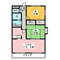 ソレアード羽根  ｜ 愛知県岩倉市稲荷町羽根（賃貸マンション2LDK・1階・58.24㎡） その2